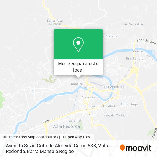Avenida Sávio Cota de Almeida Gama 633 mapa