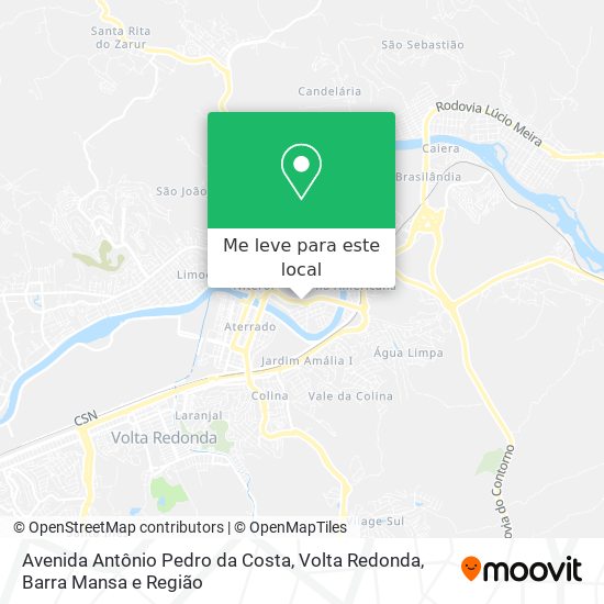 Avenida Antônio Pedro da Costa mapa