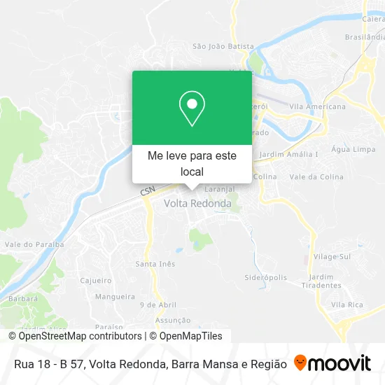 Rua 18 - B 57 mapa