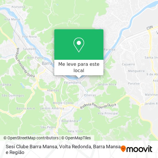 Sesi Clube Barra Mansa mapa