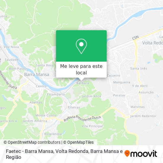 Faetec - Barra Mansa mapa