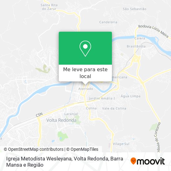 Igreja Metodista Wesleyana mapa