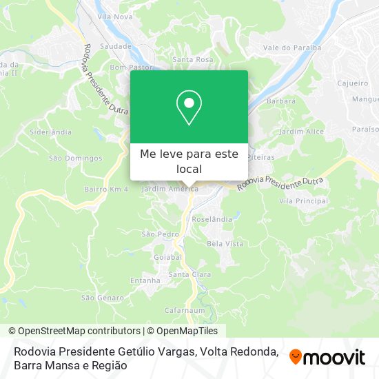 Rodovia Presidente Getúlio Vargas mapa