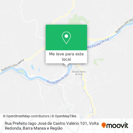 Rua Prefeito Iago José de Castro Valério 101 mapa