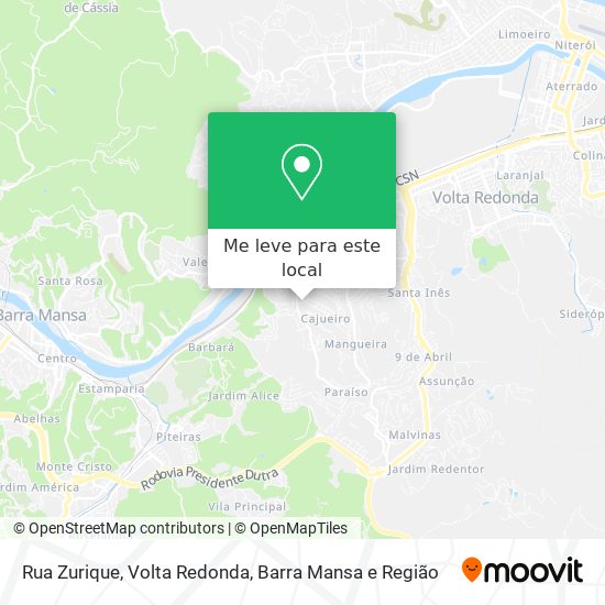 Rua Zurique mapa