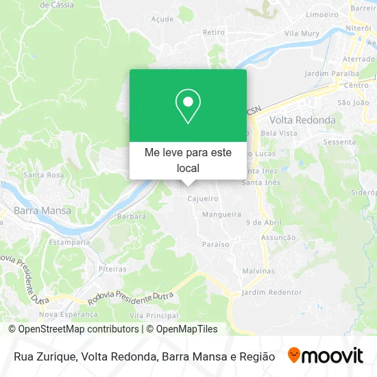 Rua Zurique mapa