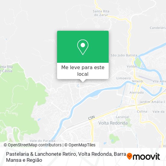 Pastelaria & Lanchonete Retiro mapa