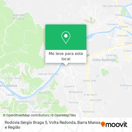 Rodovia Sérgio Braga 5 mapa