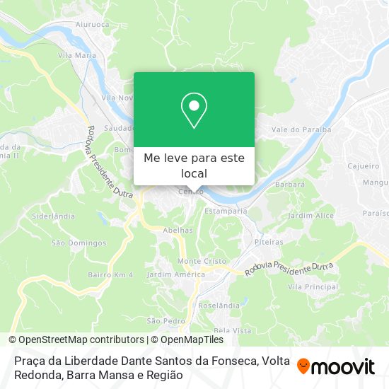 Praça da Liberdade Dante Santos da Fonseca mapa