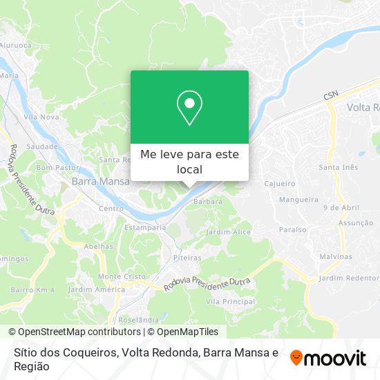 Sítio dos Coqueiros mapa