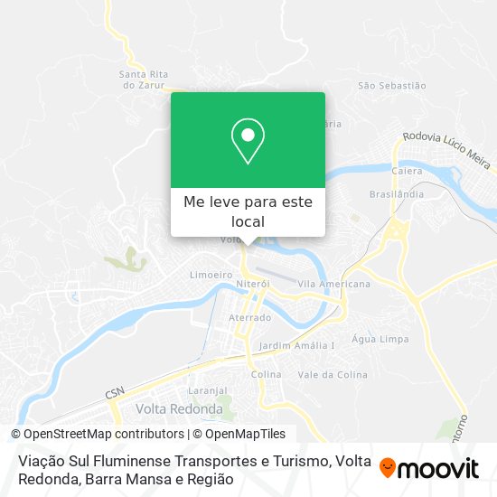 Viação Sul Fluminense Transportes e Turismo mapa