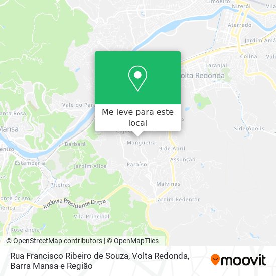 Rua Francisco Ribeiro de Souza mapa