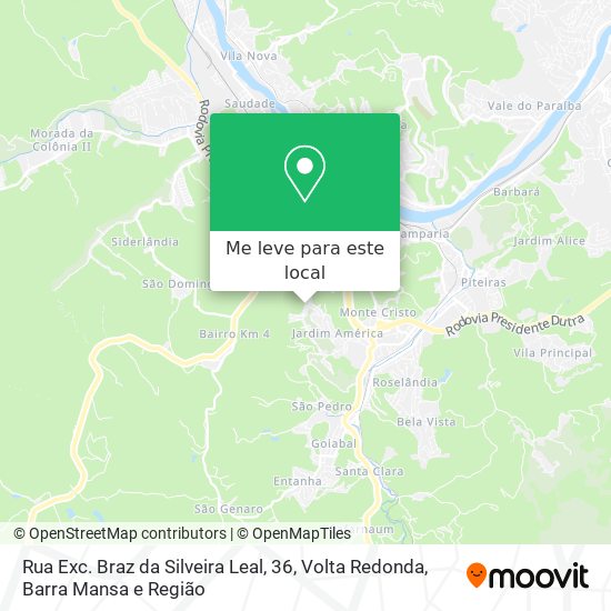 Rua Exc. Braz da Silveira Leal, 36 mapa