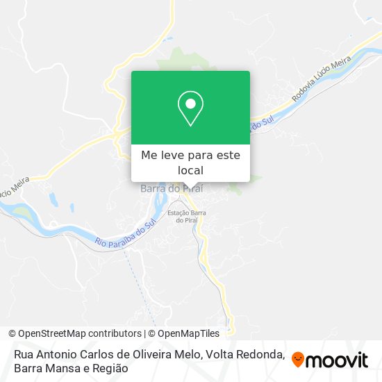 Rua Antonio Carlos de Oliveira Melo mapa