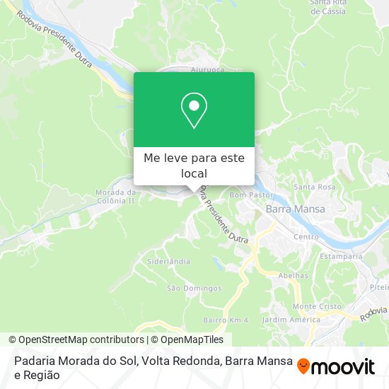 Padaria Morada do Sol mapa
