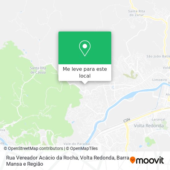 Rua Vereador Acácio da Rocha mapa