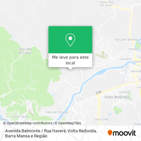Avenida Belmonte / Rua Itaverá mapa