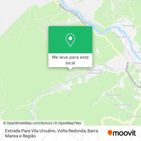 Estrada Para Vila Ursulino mapa