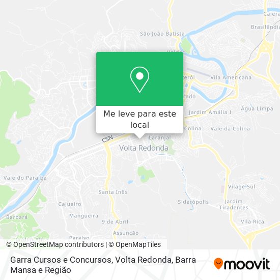 Garra Cursos e Concursos mapa