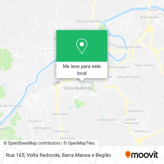 Rua 165 mapa