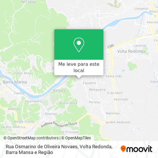 Rua Osmarino de Oliveira Novaes mapa