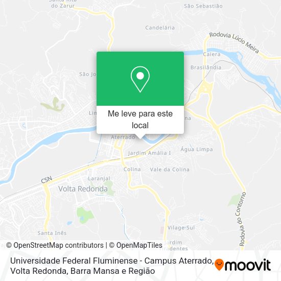 Universidade Federal Fluminense - Campus Aterrado mapa