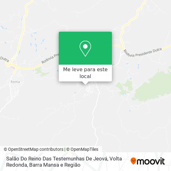 Salão Do Reino Das Testemunhas De Jeová mapa