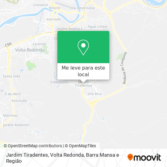 Jardim Tiradentes mapa