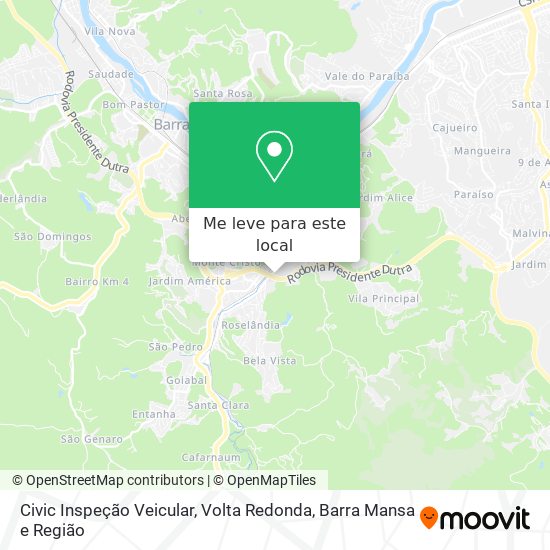 Civic Inspeção Veicular mapa