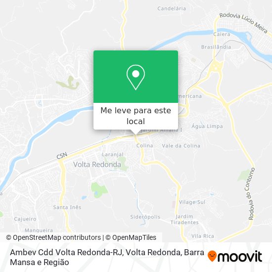 Ambev Cdd Volta Redonda-RJ mapa