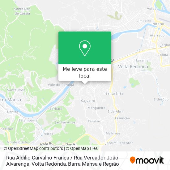 Rua Aldílio Carvalho França / Rua Vereador João Alvarenga mapa