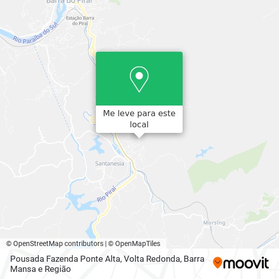 Pousada Fazenda Ponte Alta mapa