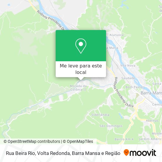 Rua Beira Rio mapa
