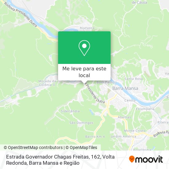 Estrada Governador Chagas Freitas, 162 mapa