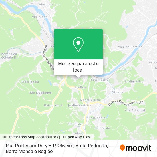 Rua Professor Dary F. P. Oliveira mapa