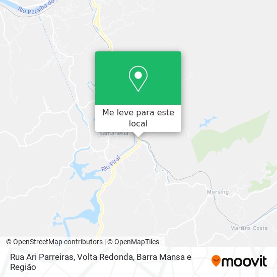 Rua Ari Parreiras mapa