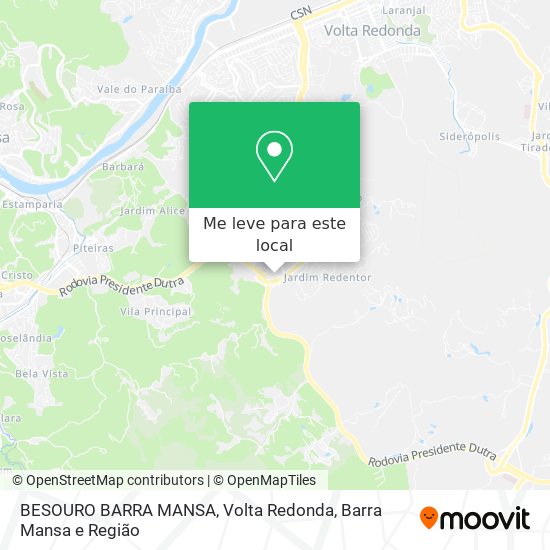 BESOURO BARRA MANSA mapa
