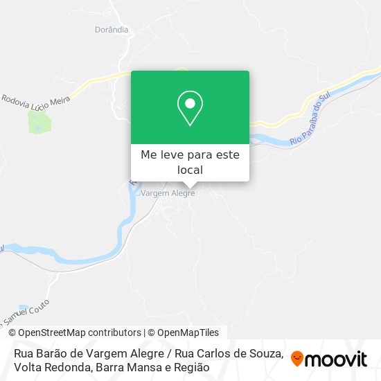 Rua Barão de Vargem Alegre / Rua Carlos de Souza mapa
