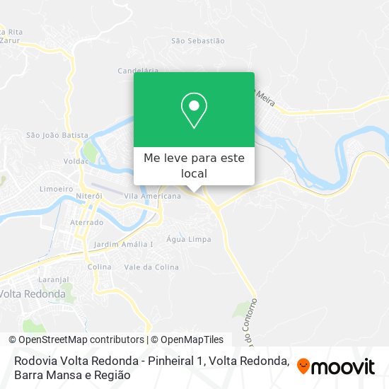 Rodovia Volta Redonda - Pinheiral 1 mapa