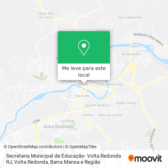 Secretaria Municipal de Educação- Volta Redonda RJ mapa