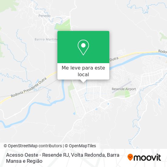 Acesso Oeste - Resende RJ mapa