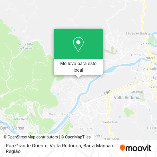Rua Grande Oriente mapa