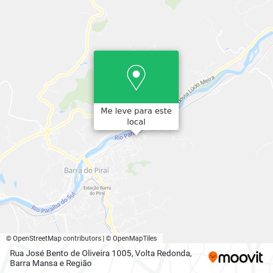Rua José Bento de Oliveira 1005 mapa