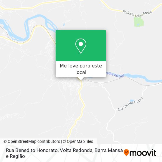 Rua Benedito Honorato mapa