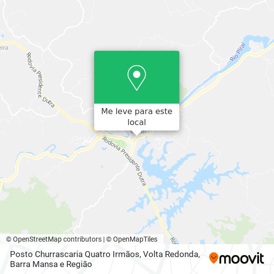 Posto Churrascaria Quatro Irmãos mapa