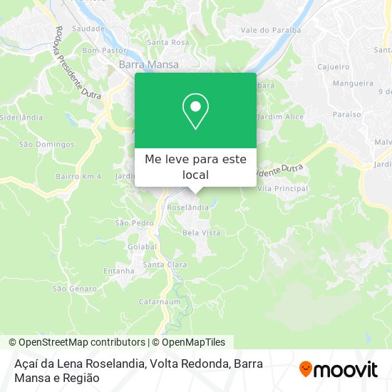 Açaí da Lena Roselandia mapa