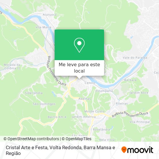 Cristal Arte e Festa mapa