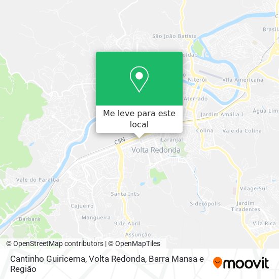 Cantinho Guiricema mapa