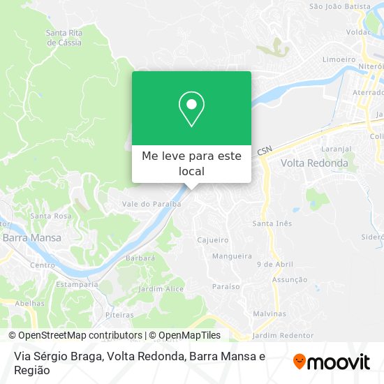 Via Sérgio Braga mapa