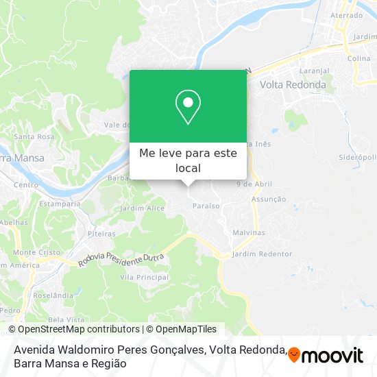 Avenida Waldomiro Peres Gonçalves mapa